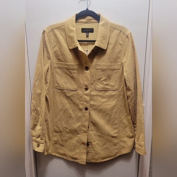 TALBOTS TEXTURED COTTON SHIRT JACKET NWT size M - Picture 3 of 9